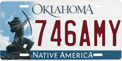 OK license plate 746AMY