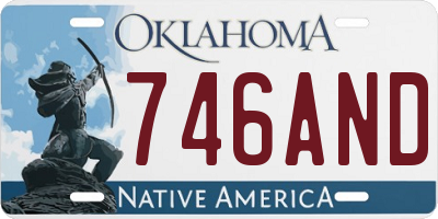 OK license plate 746AND