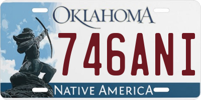 OK license plate 746ANI