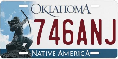 OK license plate 746ANJ