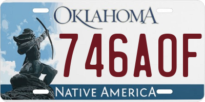 OK license plate 746AOF