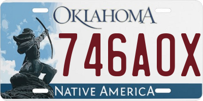OK license plate 746AOX