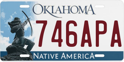 OK license plate 746APA