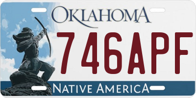 OK license plate 746APF