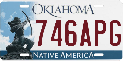 OK license plate 746APG