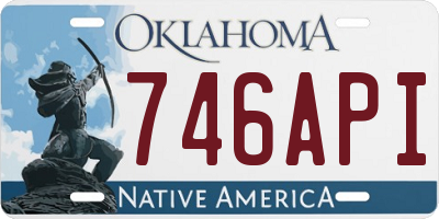 OK license plate 746API