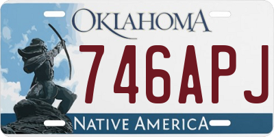 OK license plate 746APJ
