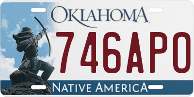 OK license plate 746APO