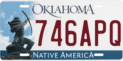 OK license plate 746APQ