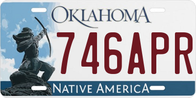 OK license plate 746APR