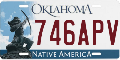 OK license plate 746APV