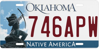 OK license plate 746APW