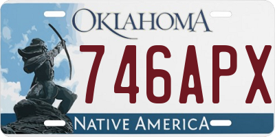 OK license plate 746APX