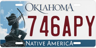 OK license plate 746APY