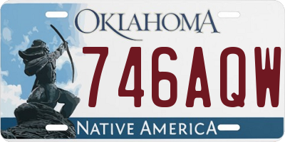 OK license plate 746AQW