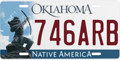 OK license plate 746ARB