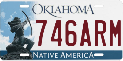 OK license plate 746ARM