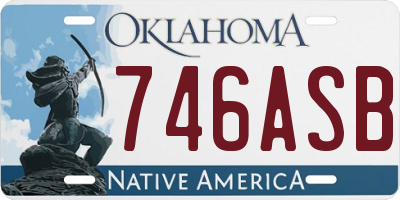 OK license plate 746ASB