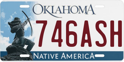 OK license plate 746ASH