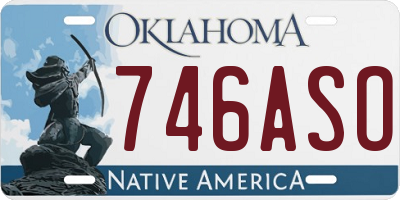 OK license plate 746ASO