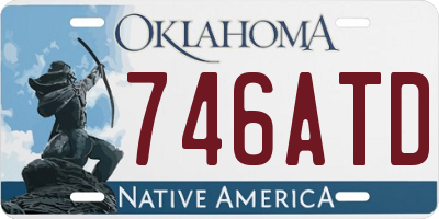 OK license plate 746ATD