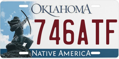 OK license plate 746ATF