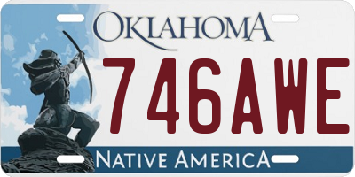 OK license plate 746AWE