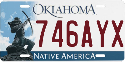 OK license plate 746AYX