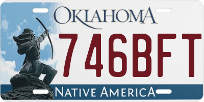 OK license plate 746BFT