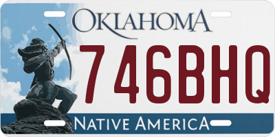 OK license plate 746BHQ