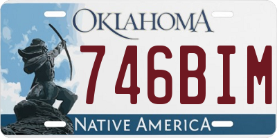 OK license plate 746BIM