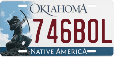 OK license plate 746BOL