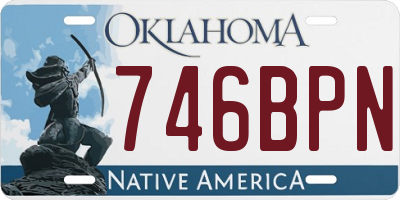OK license plate 746BPN