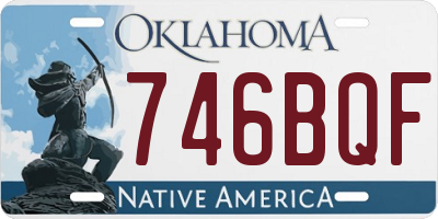 OK license plate 746BQF