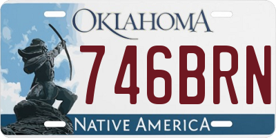 OK license plate 746BRN