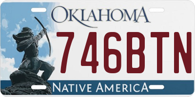 OK license plate 746BTN