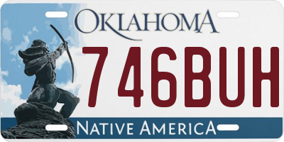 OK license plate 746BUH