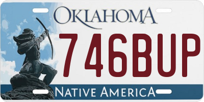 OK license plate 746BUP