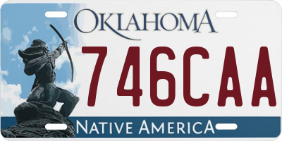 OK license plate 746CAA