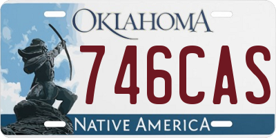 OK license plate 746CAS