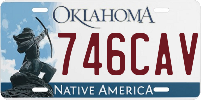 OK license plate 746CAV