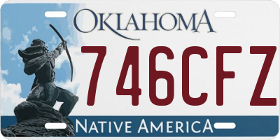 OK license plate 746CFZ