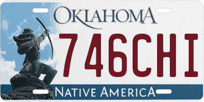 OK license plate 746CHI