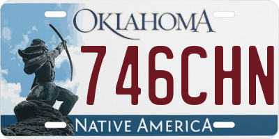 OK license plate 746CHN
