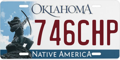 OK license plate 746CHP