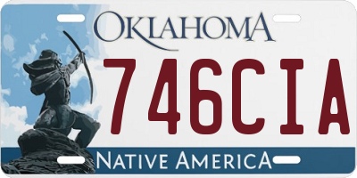 OK license plate 746CIA