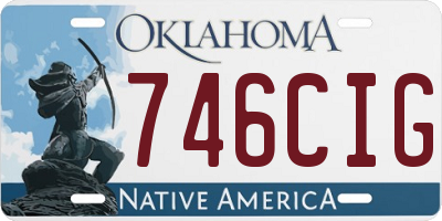 OK license plate 746CIG