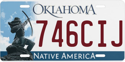 OK license plate 746CIJ