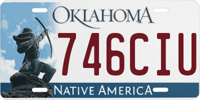 OK license plate 746CIU