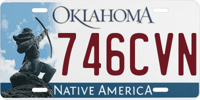 OK license plate 746CVN